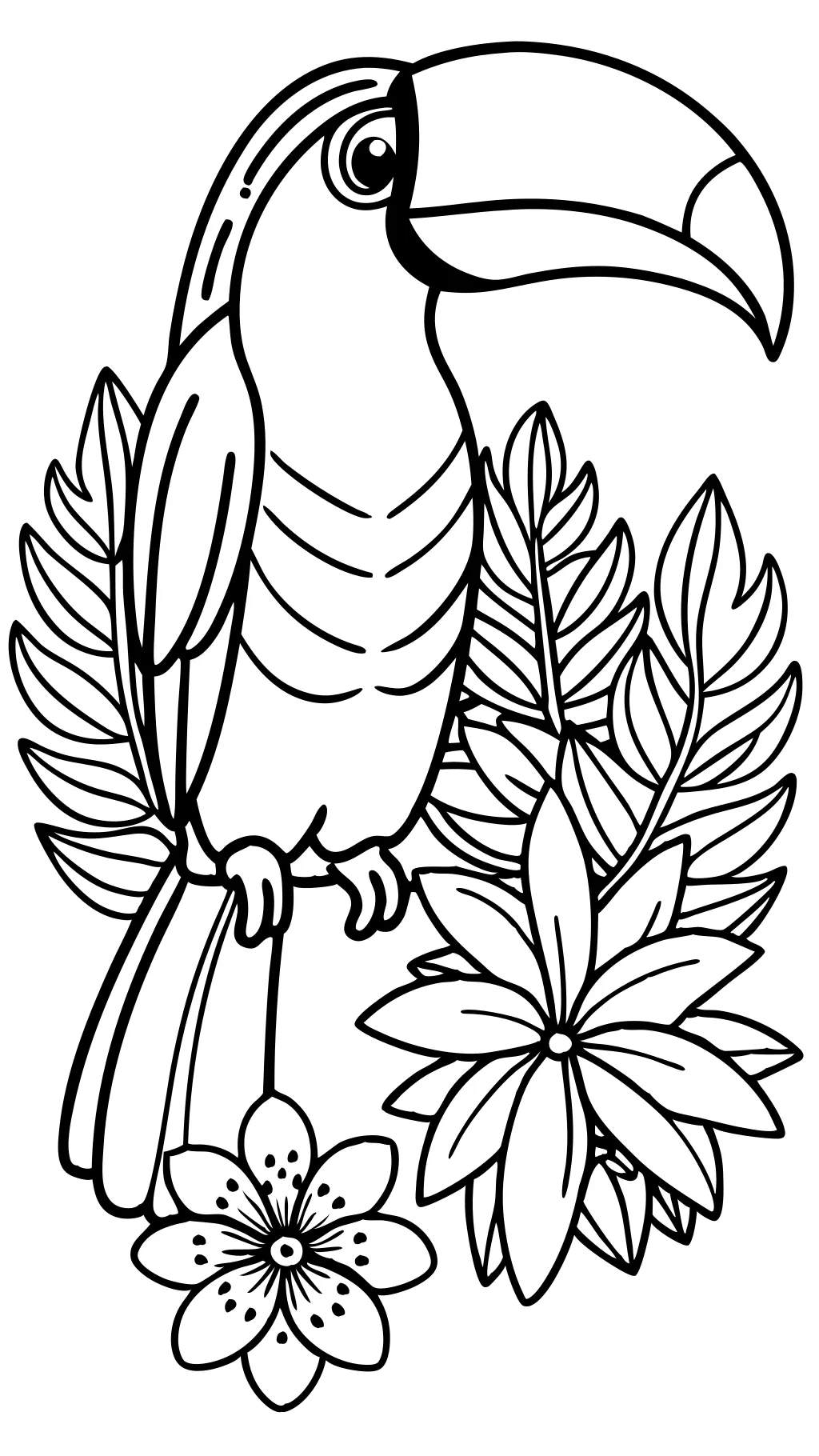 Página para colorear toucan